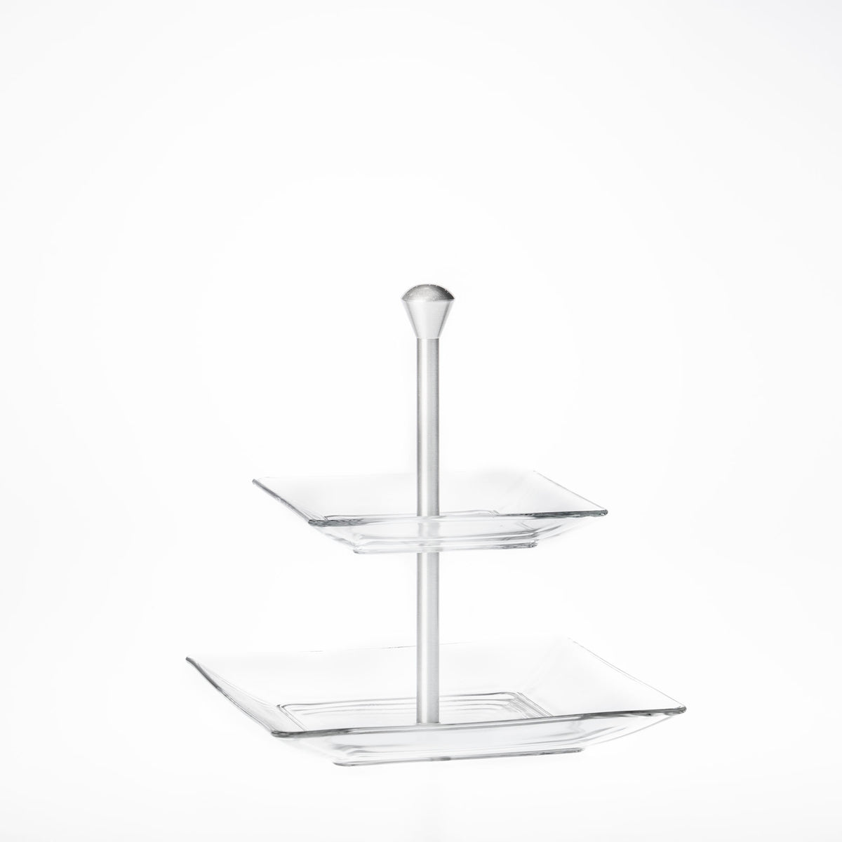 MODI' 2-TIERED TRAY W/METAL STAND