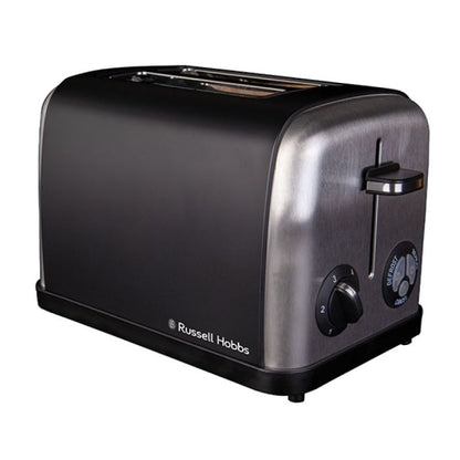 13975 RUSSELL HOBBS 2 SLICE MATT BLACK TOASTER
 950W