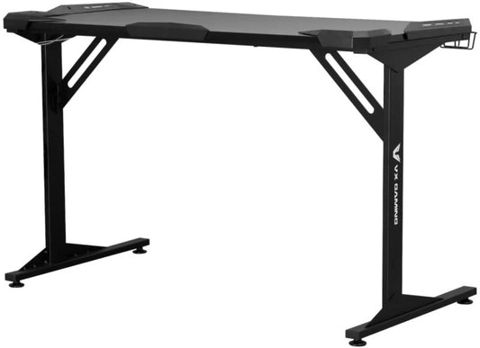 Fortress Gaming Desk with RGB Lights, Cup Holder